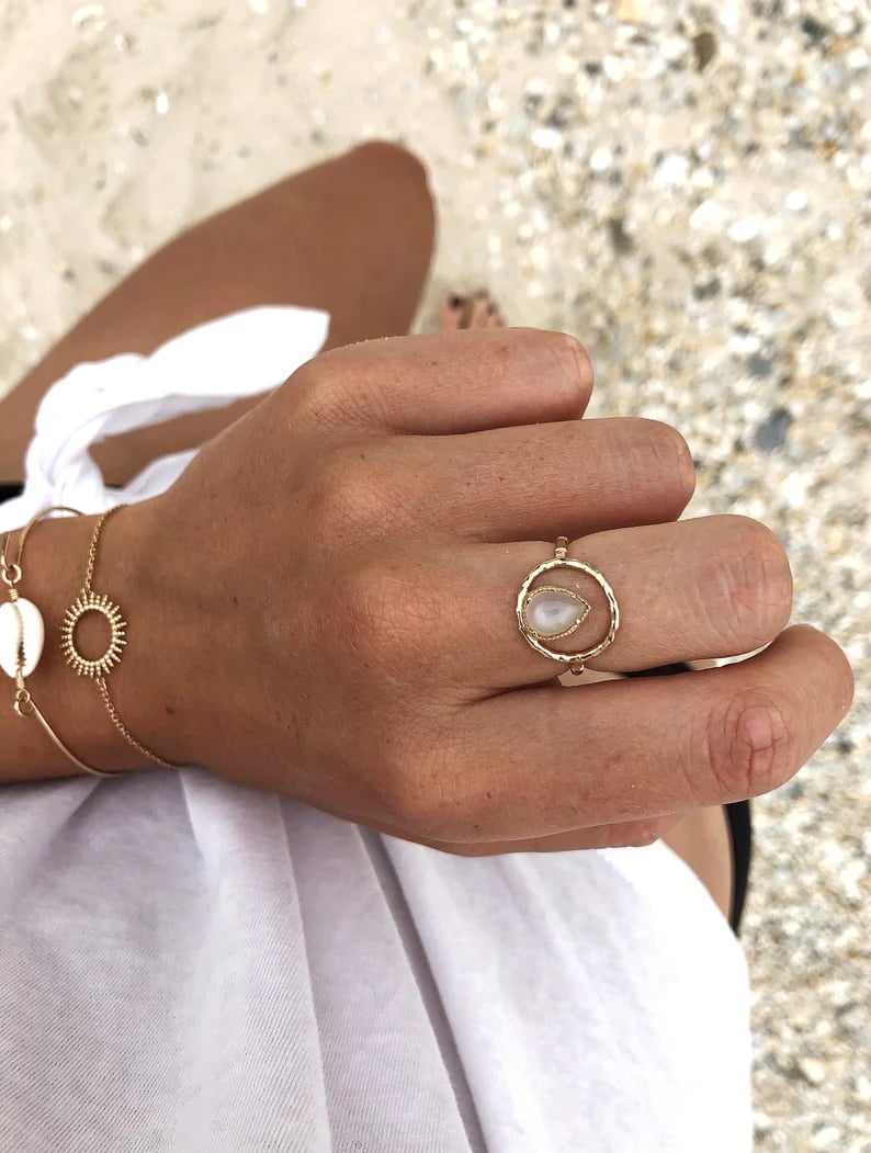 Natural Moonstone ring