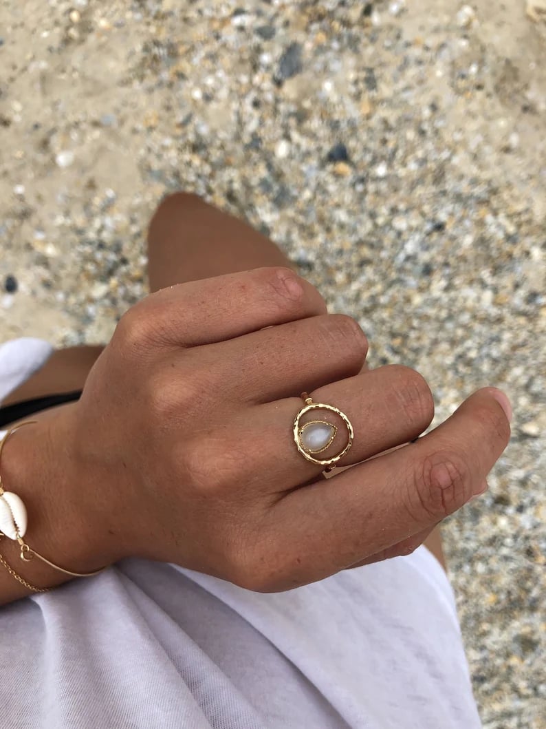 Natural Moonstone ring
