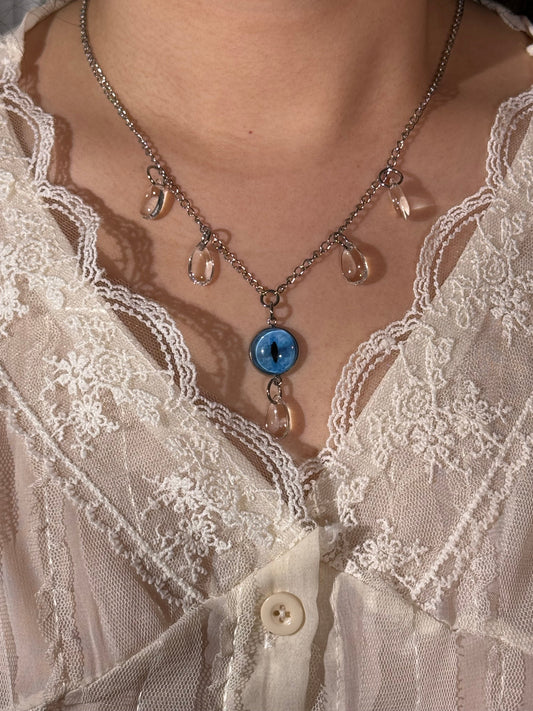 Custom Pet Eye Necklace