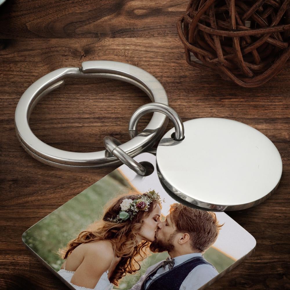 🔥Custom Photo Keychain Engraved Calendar Keychain Gifts Black🎁