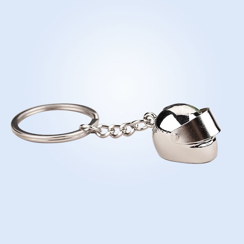 Custom Name Motorcycle Helmet Keyring